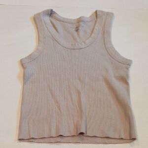 Brandy Melville Ribbed Tank Cropped Thick Straps